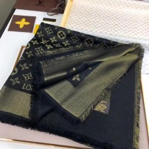 LV圍巾-014-10 路易威登經典暗紋開司米爾羊毛真絲方巾圍巾