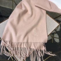 YSL圍巾-01-3 聖羅蘭經典素色款原單百分百純羊絨長款圍巾