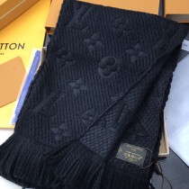 LV圍巾-031-5 唐嫣同款Logomania Shine羊毛加真絲長圍巾