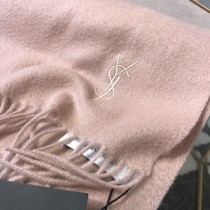 YSL圍巾-01-3 聖羅蘭經典素色款原單百分百純羊絨長款圍巾