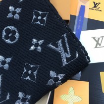 LV圍巾-031-6 唐嫣同款Logomania Shine羊毛加真絲長圍巾