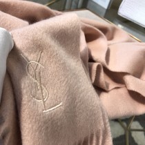 YSL圍巾-01-3 聖羅蘭經典素色款原單百分百純羊絨長款圍巾