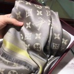 LV圍巾-022-2 專櫃限量新色原單開司米爾羊毛真絲方巾披肩