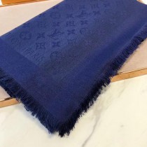 LV圍巾-014-2 路易威登經典暗紋開司米爾羊毛真絲方巾圍巾