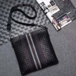 BV-Au0079-3 新款拼色進口胎牛皮郭濤同款刺繡男士斜挎包