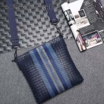 BV-Au0079-2 新款拼色進口胎牛皮郭濤同款刺繡男士斜挎包