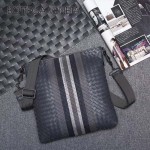 BV-Au0079 新款拼色進口胎牛皮郭濤同款刺繡男士斜挎包