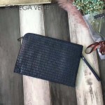 BV-V65332-7 最新款胎牛皮純手工編織收納薄款手拿包信封包