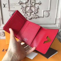 LV-M64413 LV原單TWIST小巧經典Epi小牛皮紅色短款錢夾