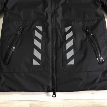 Moncler衣服-013 專櫃新品沖孔箭頭3M反光防水防風連帽羽絨服外套