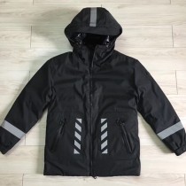 Moncler衣服-013 專櫃新品沖孔箭頭3M反光防水防風連帽羽絨服外套