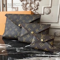 LV-M62034 原版皮老花三合一時尚最新款小手包