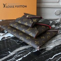 LV-M62034 原版皮老花三合一時尚最新款小手包