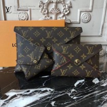 LV-M62034 原版皮老花三合一時尚最新款小手包
