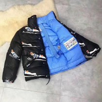 Moncler衣服-022 蒙口冬季爆款保暖聚熱滑雪塗鴉女士中長羽絨衣