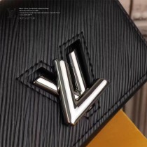 LV-64414 LV原單TWIST小巧經典Epi小牛皮黑色短款錢夾