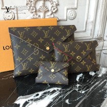 LV-M62034 原版皮老花三合一時尚最新款小手包