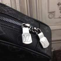 LV-M43383 時尚經典黑花大號雙拉鏈盥洗包