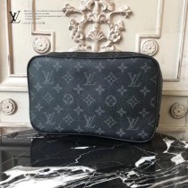 LV-M43383 時尚經典黑花大號雙拉鏈盥洗包