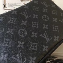 LV-M43383 時尚經典黑花大號雙拉鏈盥洗包