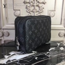 LV-M43384 時尚經典黑花小號雙拉鏈盥洗包