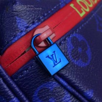 LV-M42631 2017秋冬季原版皮藍色彩色五金男士新款斜挎包
