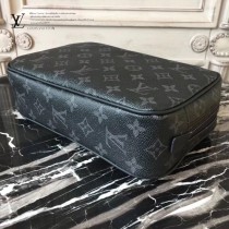 LV-M43383 時尚經典黑花大號雙拉鏈盥洗包