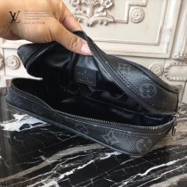 LV-M43383 時尚經典黑花大號雙拉鏈盥洗包