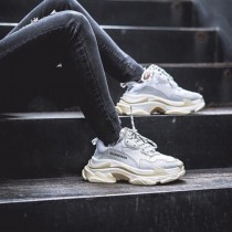 Balenciaga鞋子-04-3 權志龍同款Triple-S Sneaker時裝復古情侶款厚底做舊球鞋