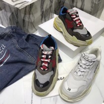 Balenciaga鞋子-04-5 權志龍同款Triple-S Sneaker時裝復古情侶款厚底做舊球鞋