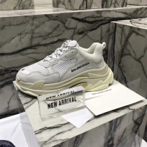 Balenciaga鞋子-04-3 權志龍同款Triple-S Sneaker時裝復古情侶款厚底做舊球鞋