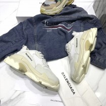 Balenciaga鞋子-04-3 權志龍同款Triple-S Sneaker時裝復古情侶款厚底做舊球鞋