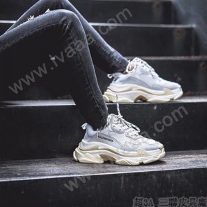 Balenciaga鞋子-04-3 權志龍同款Triple-S Sneaker時裝復古情侶款厚底做舊球鞋