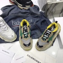 Balenciaga鞋子-04-4 權志龍同款Triple-S Sneaker時裝復古情侶款厚底做舊球鞋