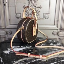 LV M43514 原單LV PETITE BOITE CHAPEAU 可愛小巧實用老花圓桶包