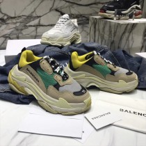 Balenciaga鞋子-04-4 權志龍同款Triple-S Sneaker時裝復古情侶款厚底做舊球鞋