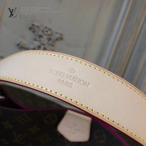 LV M43701 人氣新品女士原單經典老花配玫紅內裡小號單肩包