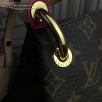 LV M43703 輕便實用原單經典老花配枚紅內裡大號單肩購物袋