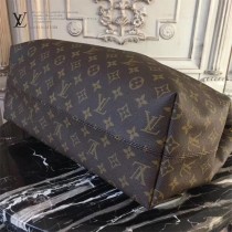 LV M43704 輕便實用原單經典老花配卡其內裡大號單肩購物袋