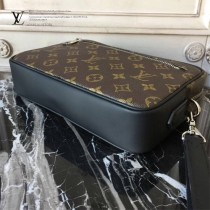 LV M42838 原單LV Kasai新款簡單實用拉鏈開口十字紋男士手包