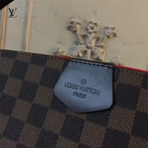 LV N43700 人氣新品女士原單咖啡色棋盤格小號單肩包