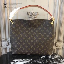 LV M44044 人氣新品女士原單經典老花配卡其內裡小號單肩包