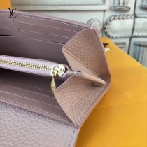 LV M64552 潮流百搭Capucines金屬花卉裝飾原單粉色長款翻蓋錢包