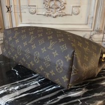 LV M43701 人氣新品女士原單經典老花配玫紅內裡小號單肩包