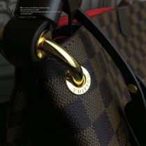 LV N44045 輕便實用原單咖啡色棋盤格大號單肩購物袋