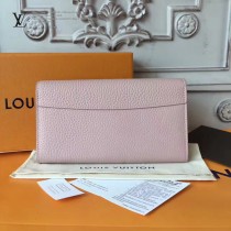 LV M64552 潮流百搭Capucines金屬花卉裝飾原單粉色長款翻蓋錢包