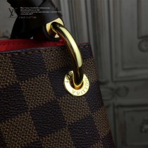 LV N43700 人氣新品女士原單咖啡色棋盤格小號單肩包