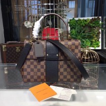 LV N64416-3 時尚新品女士BOND STREET原單咖啡格配黑色手提單肩包