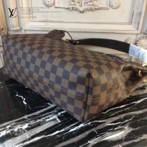 LV N43700 人氣新品女士原單咖啡色棋盤格小號單肩包