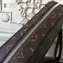 LV M42838 原單LV Kasai新款簡單實用拉鏈開口十字紋男士手包